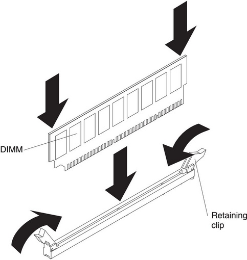 Insert DIMM into connector