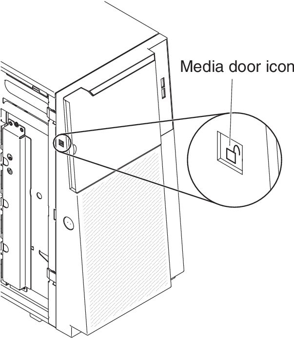 Check status of media door icon