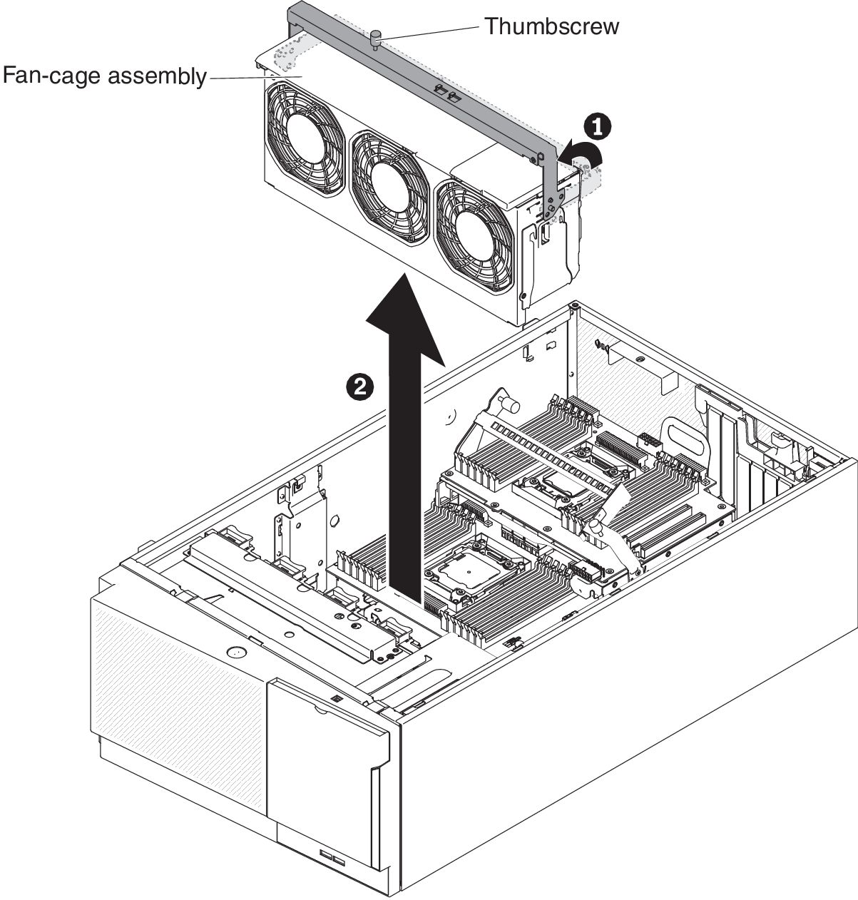 Fan cage removal