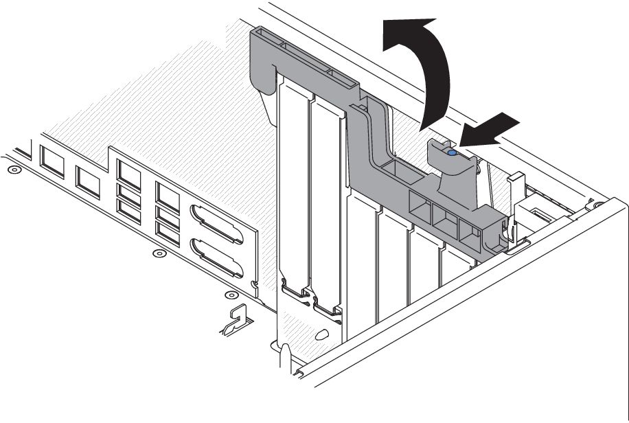 Rotate the adapter-retention brackets to the open position