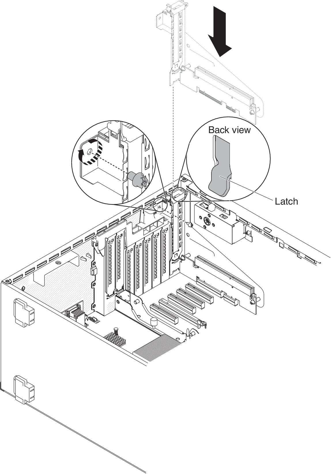 PCI-X bracket insertion