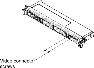 Video connector assembly screws installation