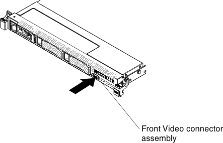 Front video connector assembly removal