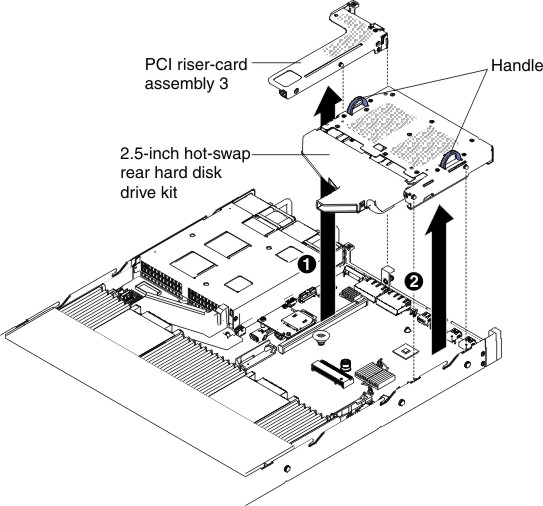 2.5-inch hot-swap rear hard disk drive kit removal
