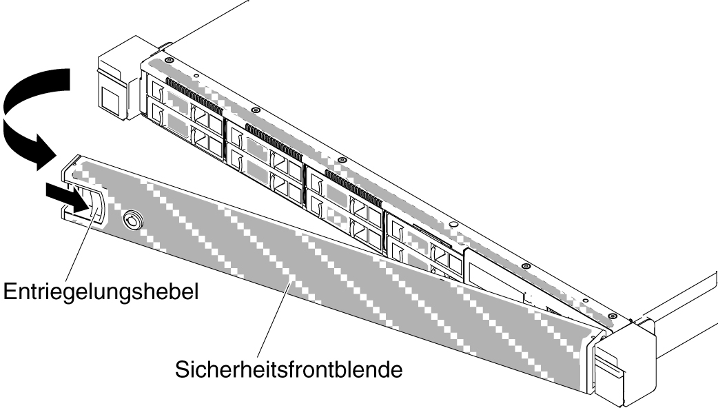 Entfernen der Sicherheitsfrontblende