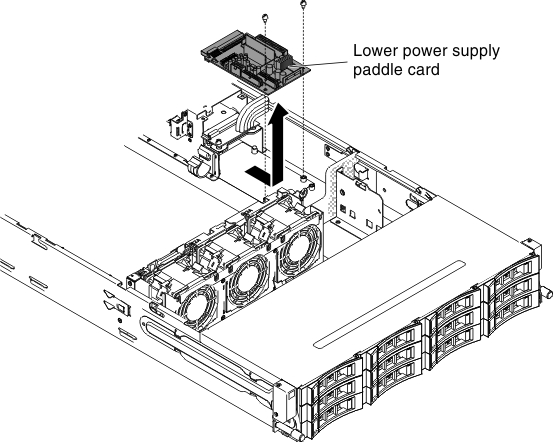 Lower power-supply card removal