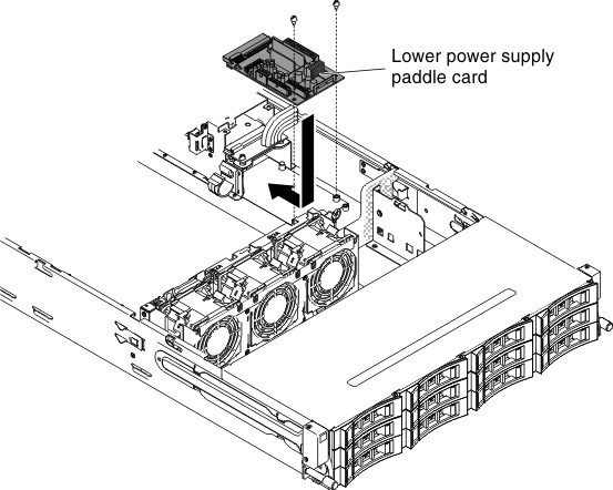 Lower power supply card installation