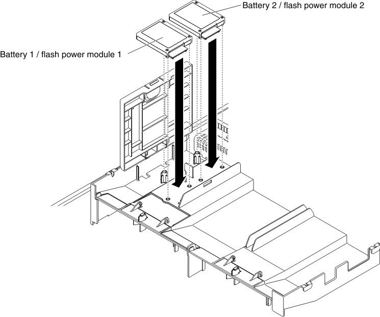 RAID adapter battery or flash power module installation