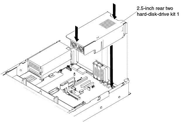 2.5-inch rear two hard-disk-drive kit installation