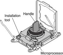 Illustration of releasing the microprocessor from the tool