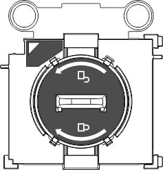 Illustration of the microprocessor tool counterclockwise in the open position