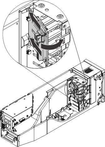 Illustration of replacing the 4x2.5-inch drive backplane
