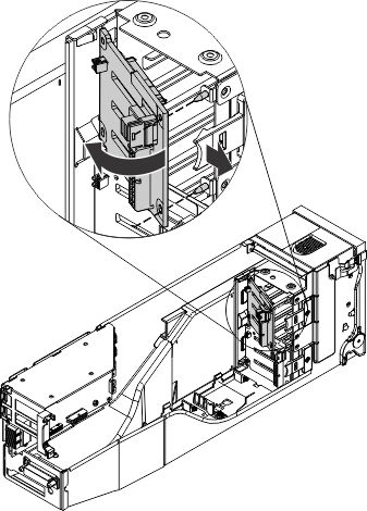 Illustration of removing the 4x2.5-inch drive backplane