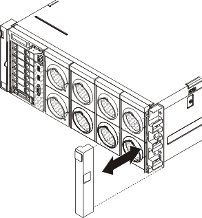 Illustration that shows right EIA bezel replacement