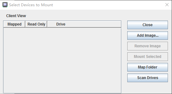 Select Devices to Mount Window